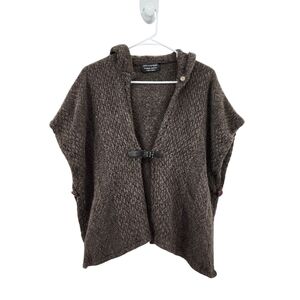 John Branigan Women's Wool Blend Hooded Cape Poncho